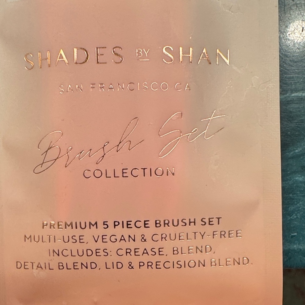 Shades by Shan Premium 5 Piece Brush Set - Gold